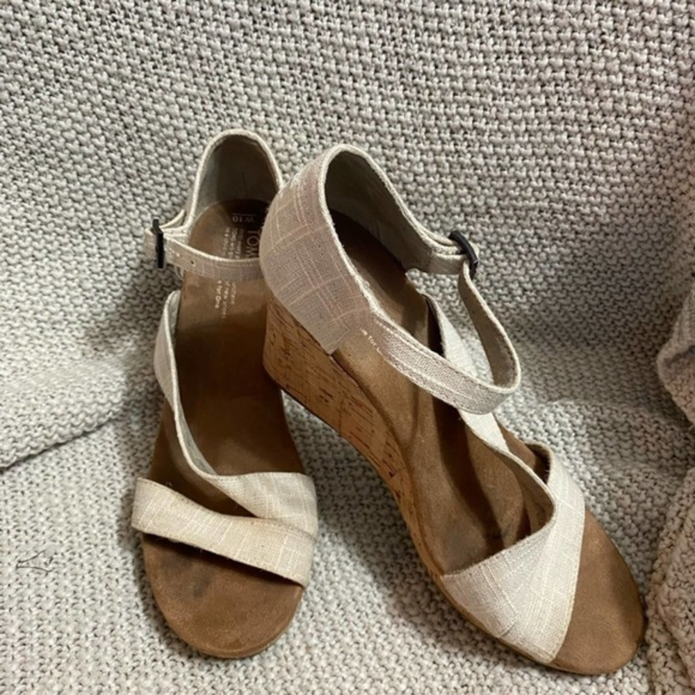 Tom’s Espadrille Heeled Sandals, Size 10
